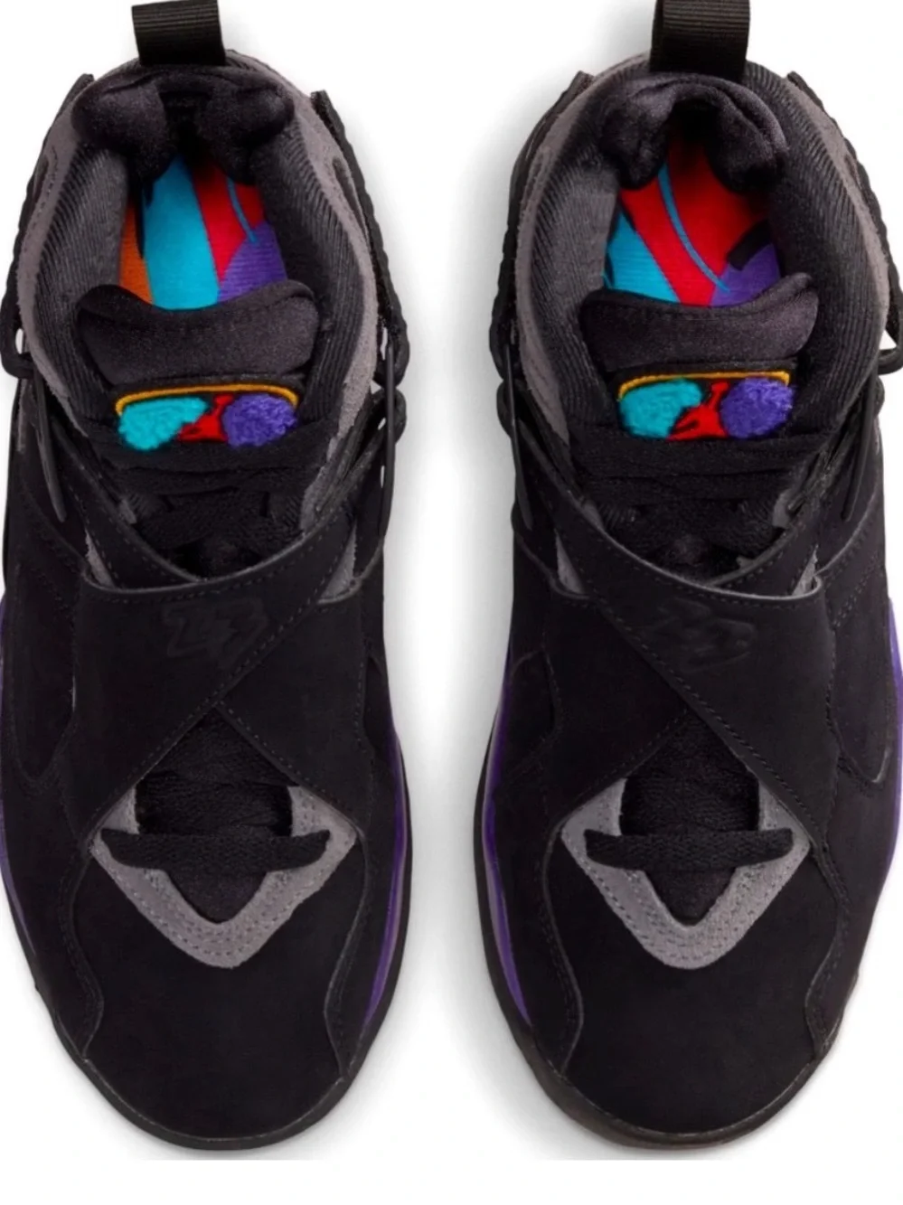 Jordan Kids' Sneakers - Black with Purple & Teal Accents